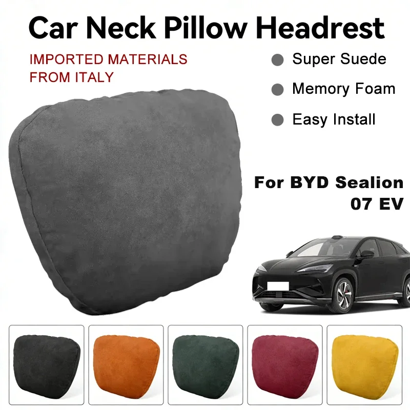 

Italy Suede Car Neck Rest Pillow For BYD Sealion 07 EV Seat Head Neck Support Cushion Auto Interior Accessories