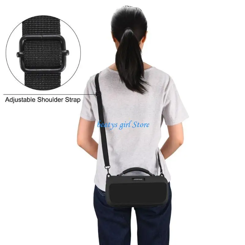 

C7AB Antidrop Shockproof Silicone Case with Shoulder Straps for Speakers