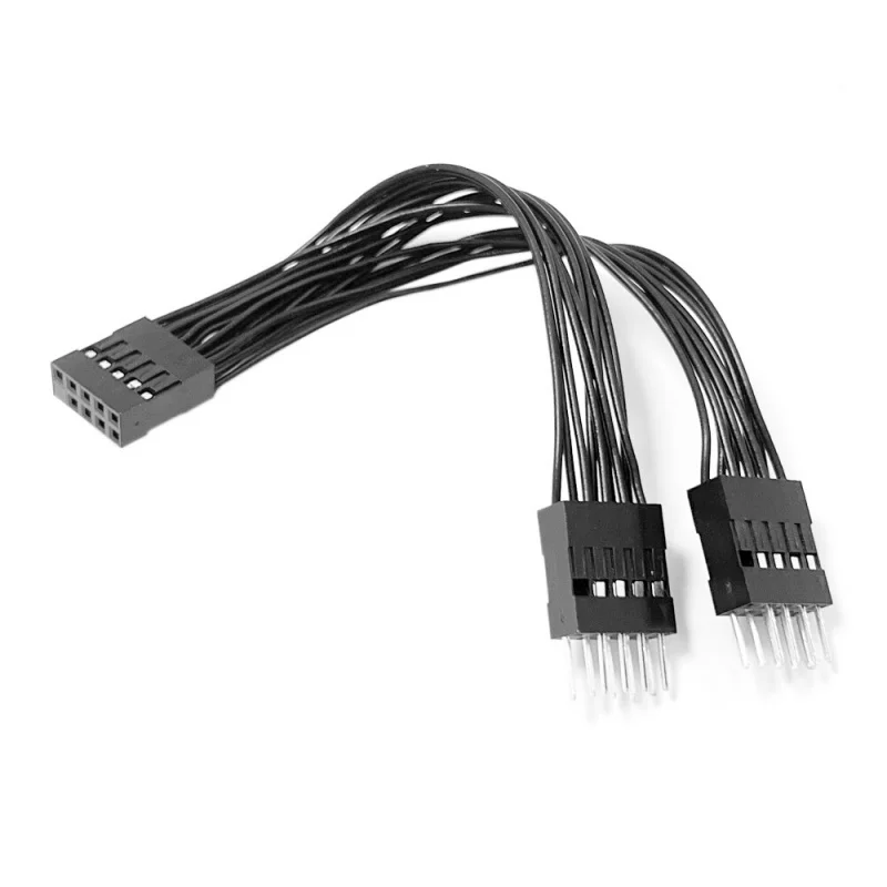 Z Motherboard USB extension cable 9-pin, 10cm Y-type one-point-two all-black cable