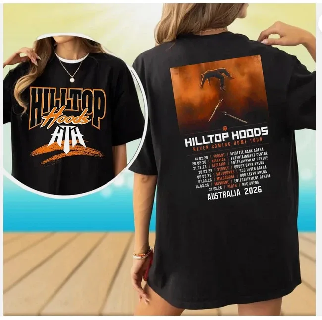 New!!! Hilltop Hoods 2026 Tour Australia Sided T-Shirt