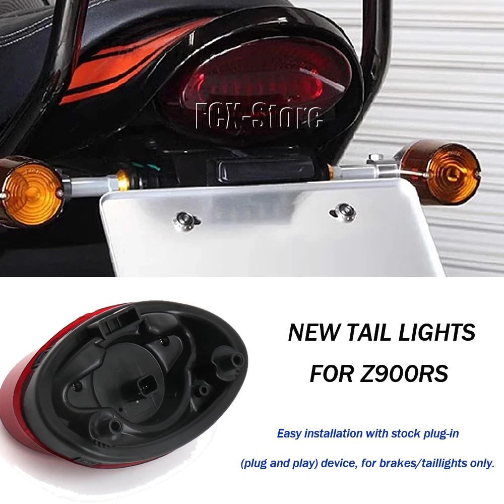 For Kawasaki Z900RS Z900 RS z900rs 2018 2019 2020 2021 2022 2023 New Motorcycle Accessories LED Brake Rear Tail Light Fits