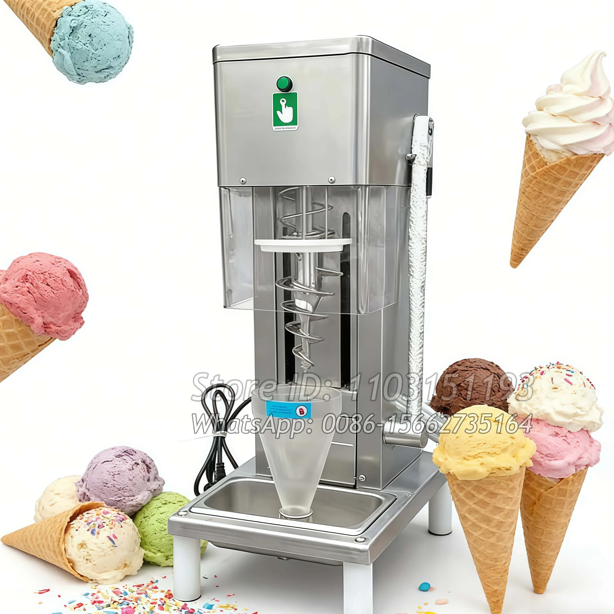 

China Factory Price Yogurt Fruit Ice Cream Acai Blending Machine Freeze Swirl Ice Cream Mixer Machine For Commercial Use
