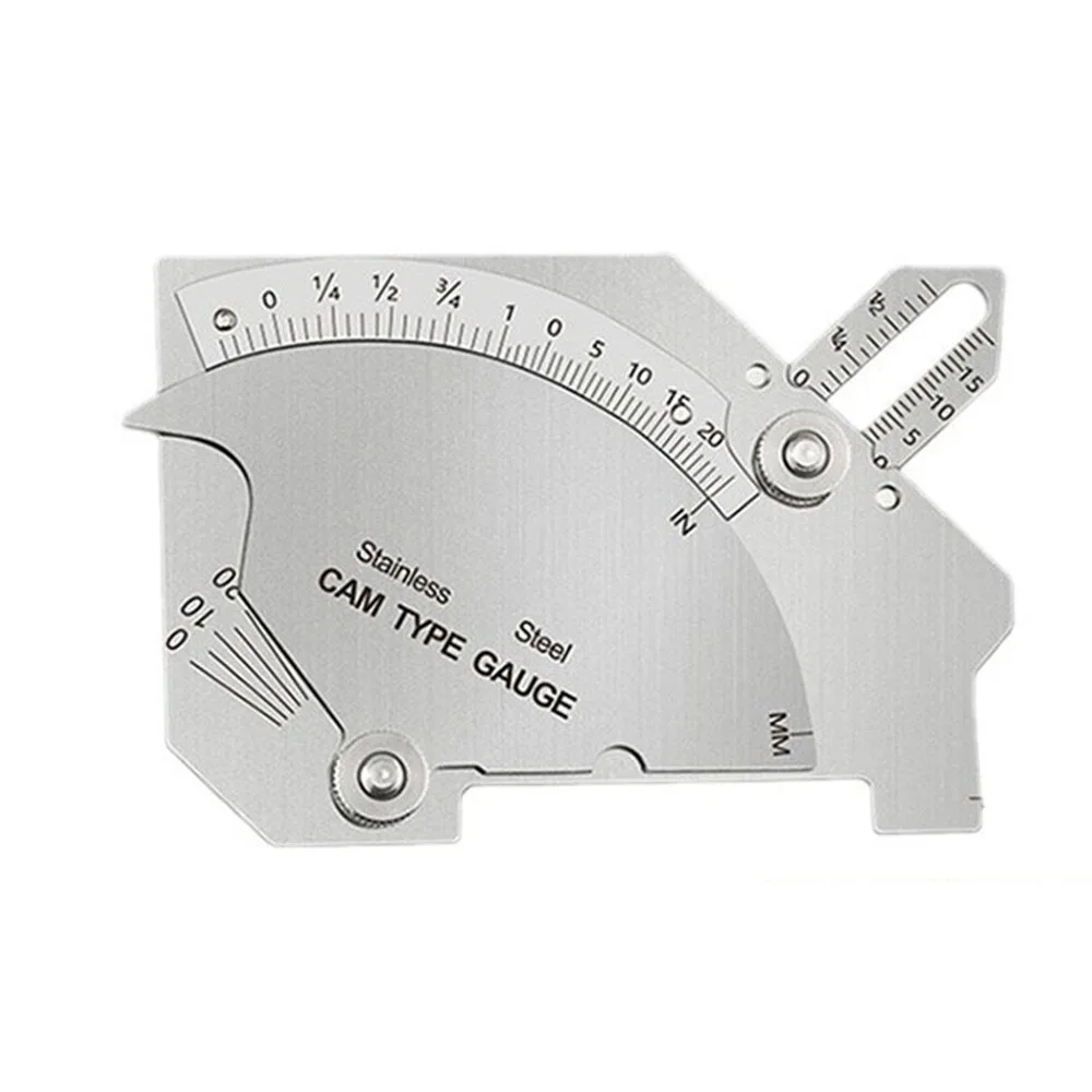 

Inch/mm Cam Type Weld Inspection Ruler Accurate Adjustable Welding Measuring Tool Multi-purpose Stainless Steel