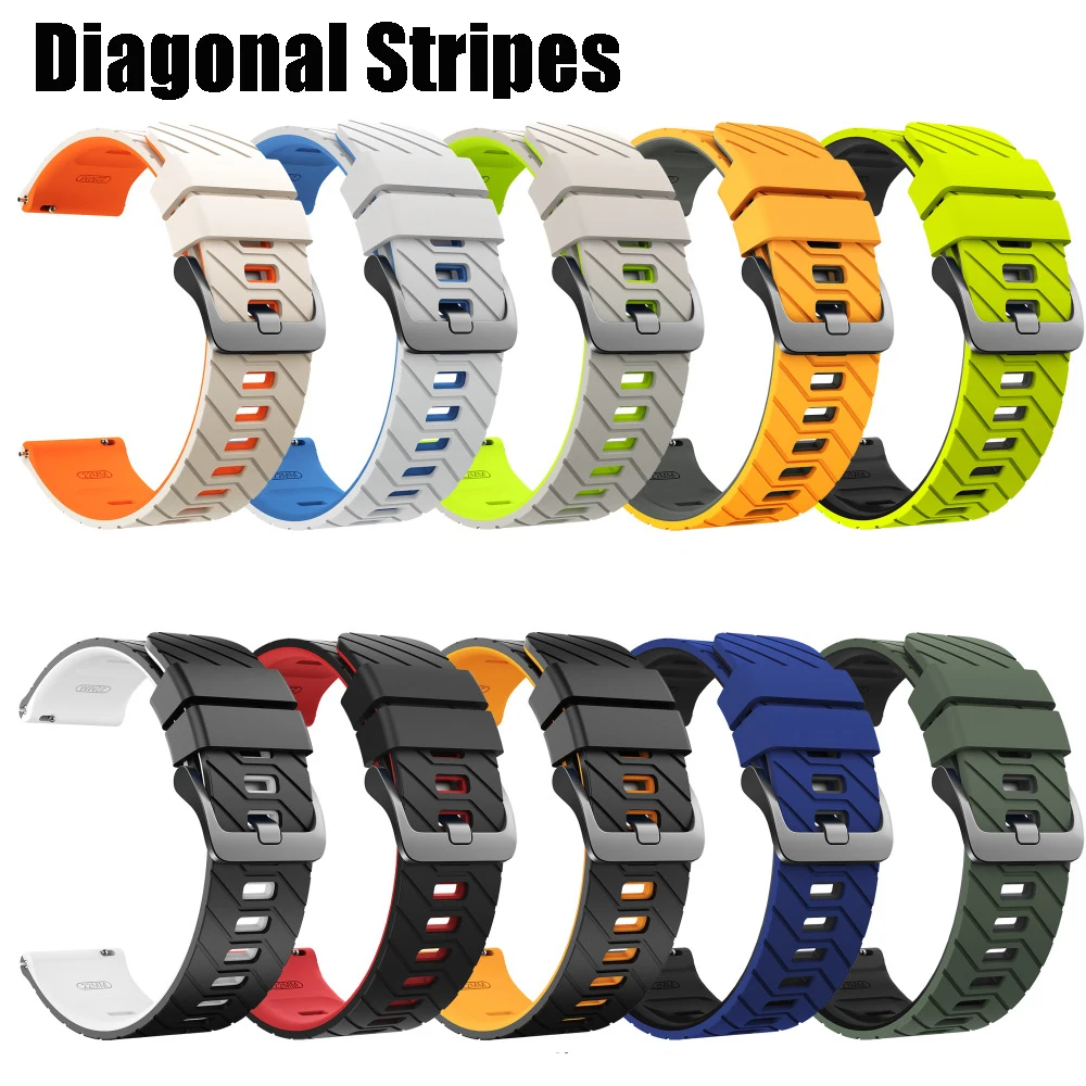 22 مللي متر حزام سيليكون ثنائي اللون لساعة هواوي GT6 6 Pro 46 مللي متر/GT2 3 4 5 6/GT3 SE سوار رياضي لساعة هواوي 5 4 3/Ultimate/Buds #2