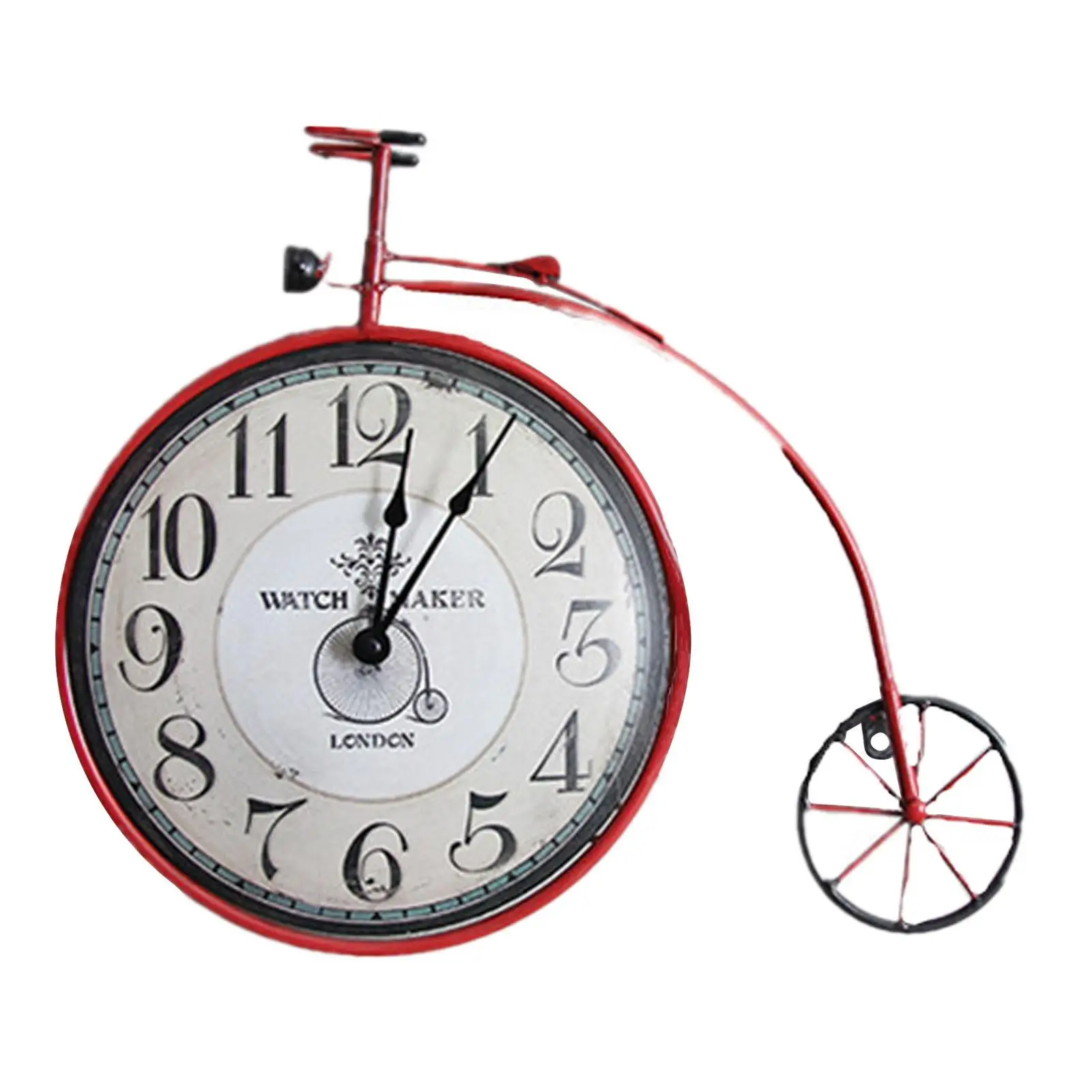 Wall Clock Decorating Novelty Gift Bicycle Clock Iron Clock Bike Clock for Apartment Hotels Office Living Room Classroom