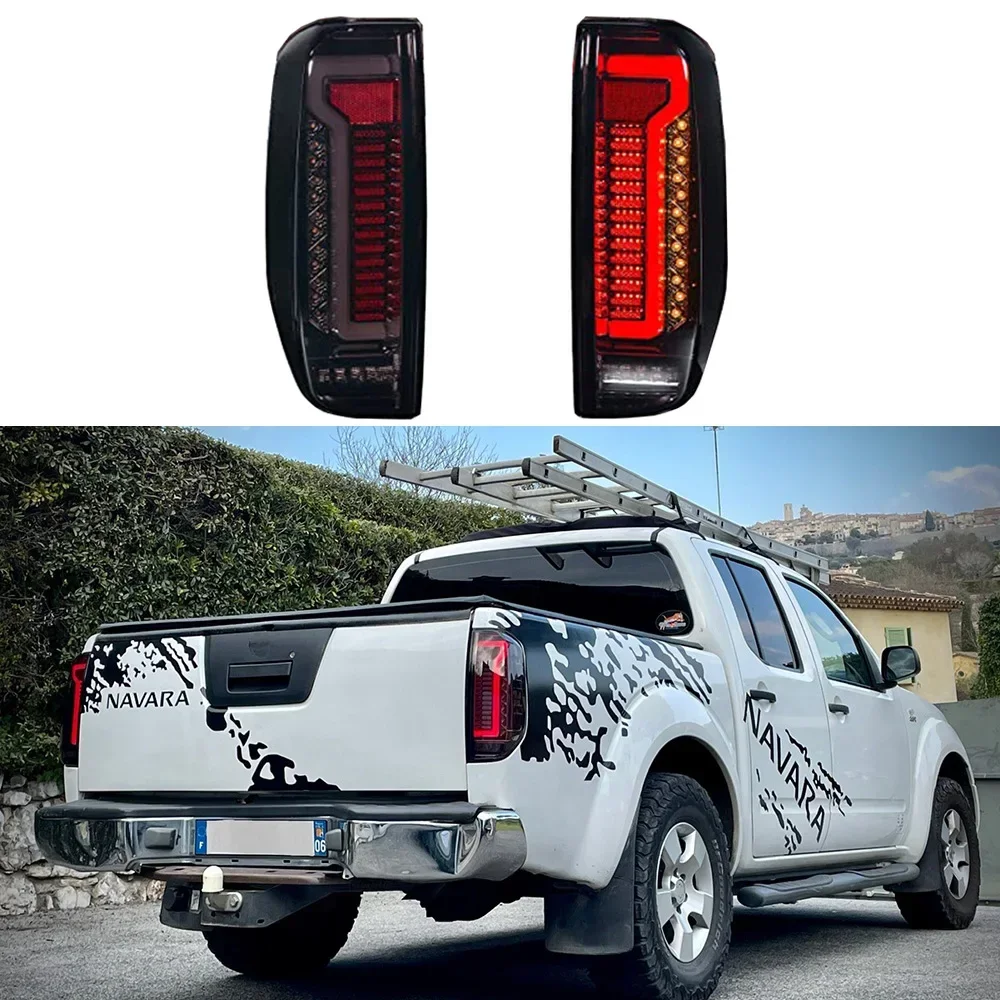 2Pcs Vehicle Exterior LED Rear Tail Light Rear Brake Fog Lamp Turn Signal Light Fit For Nissan Navara Frontier D40 2004 - 2014