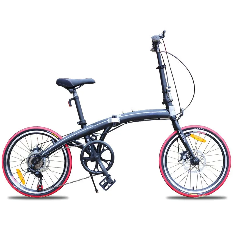 Popular 20 Inch Ultralight Mini Folding Bike Front And Rear Disc Brake City Commuter Bike