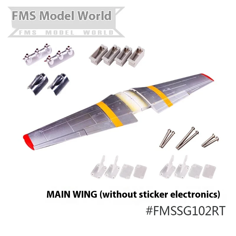 Fms 1700mm P51 Mustang queue rouge avion accessoires corps ailes principales couvercle de palette hélice train d'atterrissage couvercle de tête
