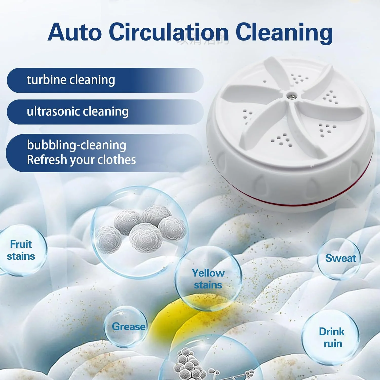 Портативная стиральная машина, мини-стиральная машина с турбонаддувом и посудомоечная машина с питанием от USB, присосками для путешествий