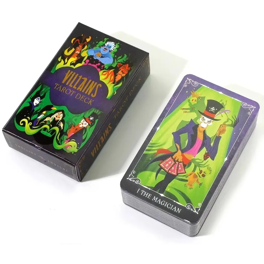 Baralhos de tarô vilões, 78 peças, jogos de tabuleiro de adivinhação de alta qualidade, jogos de entretenimento para festa, jogo de cartas ocultas, presente