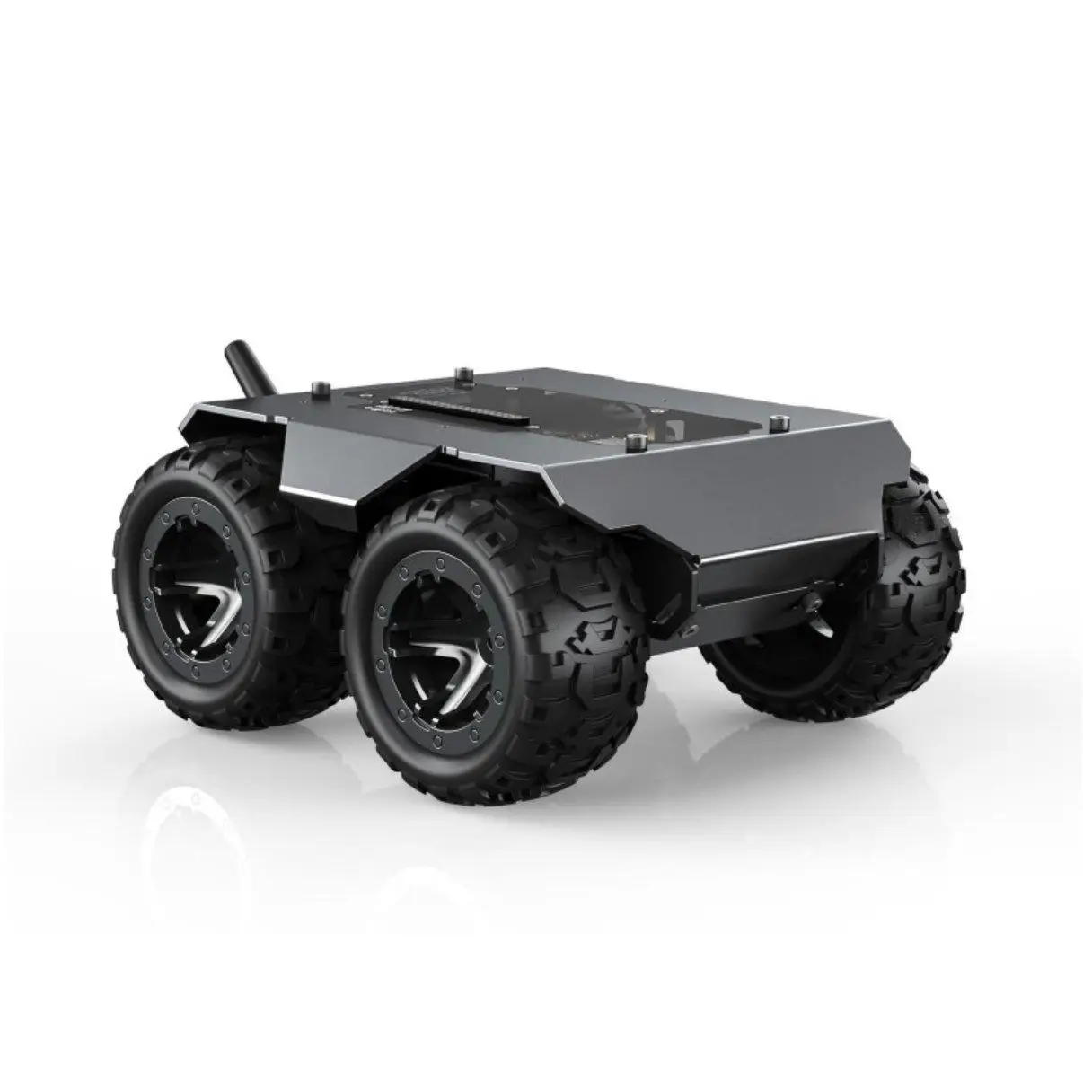 

4WD Full Metal Robot Car with Rubber Wheels 0.91-inch OLED Flexible Mobile Robot Car For ESP32 Onboard Programmable Robot Kit