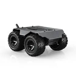 Auto Robot in metallo pieno 4WD con ruote in gomma auto Robot Mobile flessibile OLED da 0.91 pollici per Kit Robot programmabile integrato ESP32