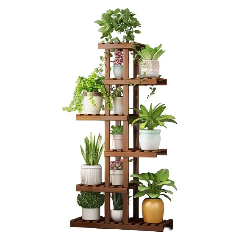 Flowers Wooden Support Plant Shelving Indoor Display Balcony Home Plant Shelf Garden Veranda Etagere Plante Outdoor Furniture