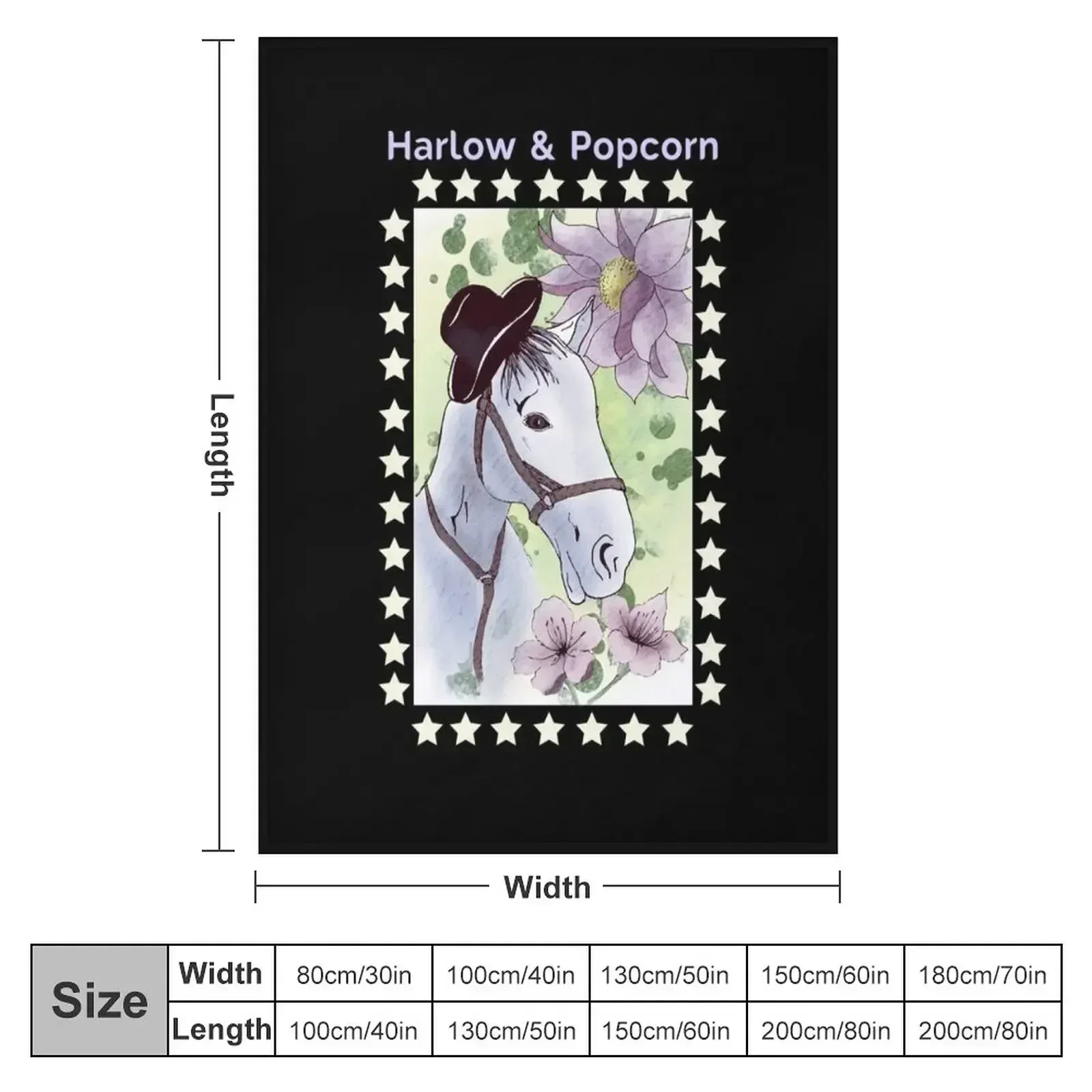 Harlow And Popcorn Throw Blanket couch cozy soft plush fuzzy picnic outdoor blanket