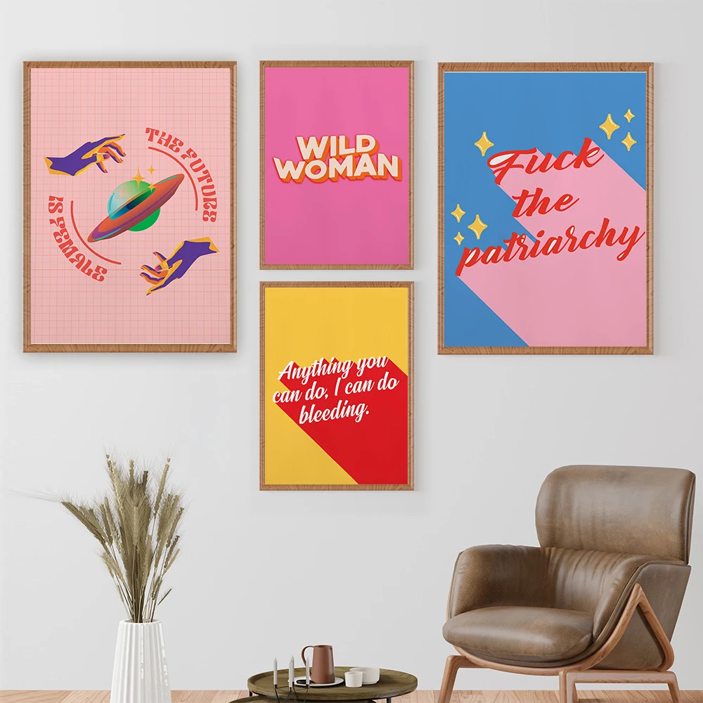 Patriarchy Fashion Wall Art  Poster Boy Gifts Retro Bedroom Wild Woman Office Room Home Decor Typography Canvas Painting Quote