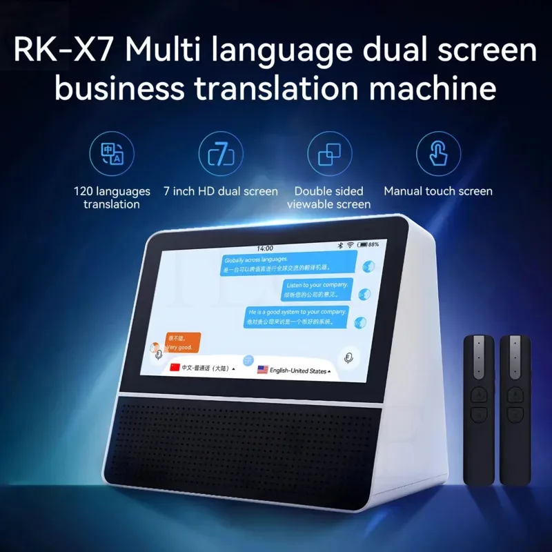 RK X7 Intelligent Multi Language Translation Machine Oral Practice WIFI Translation Machine Take Photos Double side Machine