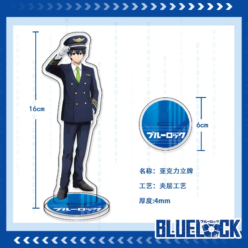 Plaques sur pied en acrylique Transparent, 15Cm, pour serrure bleue, Anime Isagi Yoichi Meguru Kunigami, ornement de bureau