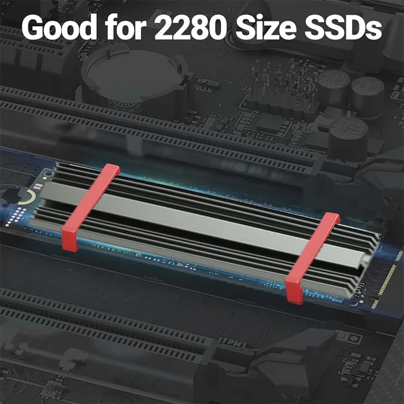 M.2 SSD Heatsink, Aluminum NVMe Radiator 2280 Solid State Drives Cooler With Silicone Thermal Pad For PS5 Laptop Desktop