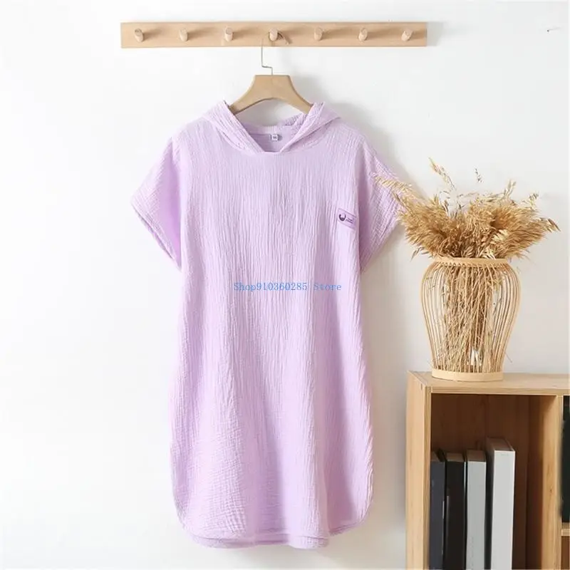 

K9FF Absorbent Cotton Hooded Towel for Children Cloak Multi Use Shower Wrap Cloth Solid for Bath or Beach Travel