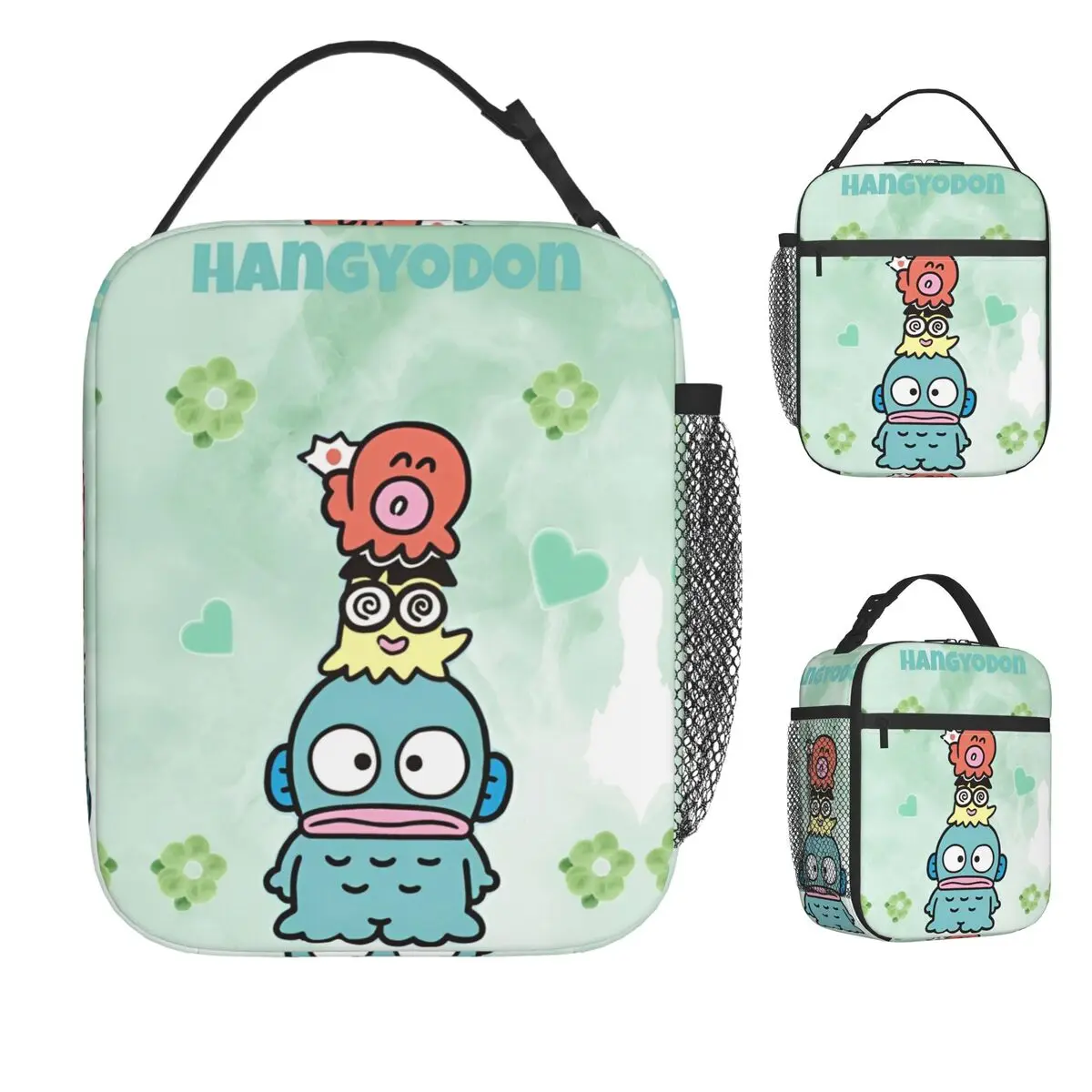 

Забавная сумка для обеда с героями мультфильмов Hangyodon, повседневная сумка для обеда с животным принтом, рабочая портативная сумка-тоут для еды, сумка-холодильник с принтом