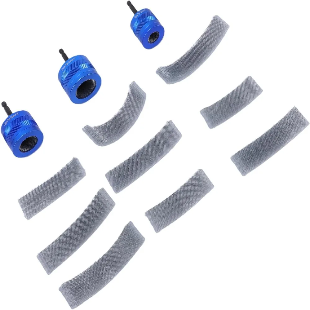 Durable Spiral Pipe Cleaning Brush Set Fits 3/4 Inch Pipe Fits 1 Inch Pipe Drill Attachment Brush Fits 1/2 Inch Pipe