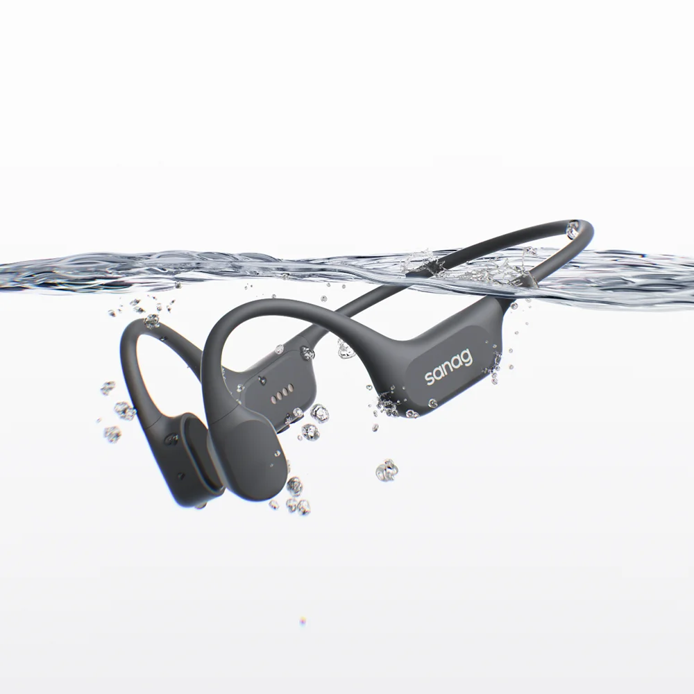 Sanag B77S IPX8 Swimming Earphone Bone Conduction Bluetooth Headphone Choice Flash-sale 64GB Memory MP3 Player Wireless Headset