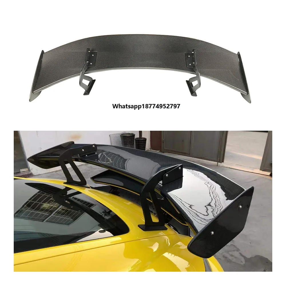 Luxury for GT4 Style Dry Carbon Fiber Rear Wing Spoiler for 718 Boxster Luxury Cars Modify Luxury Accessories