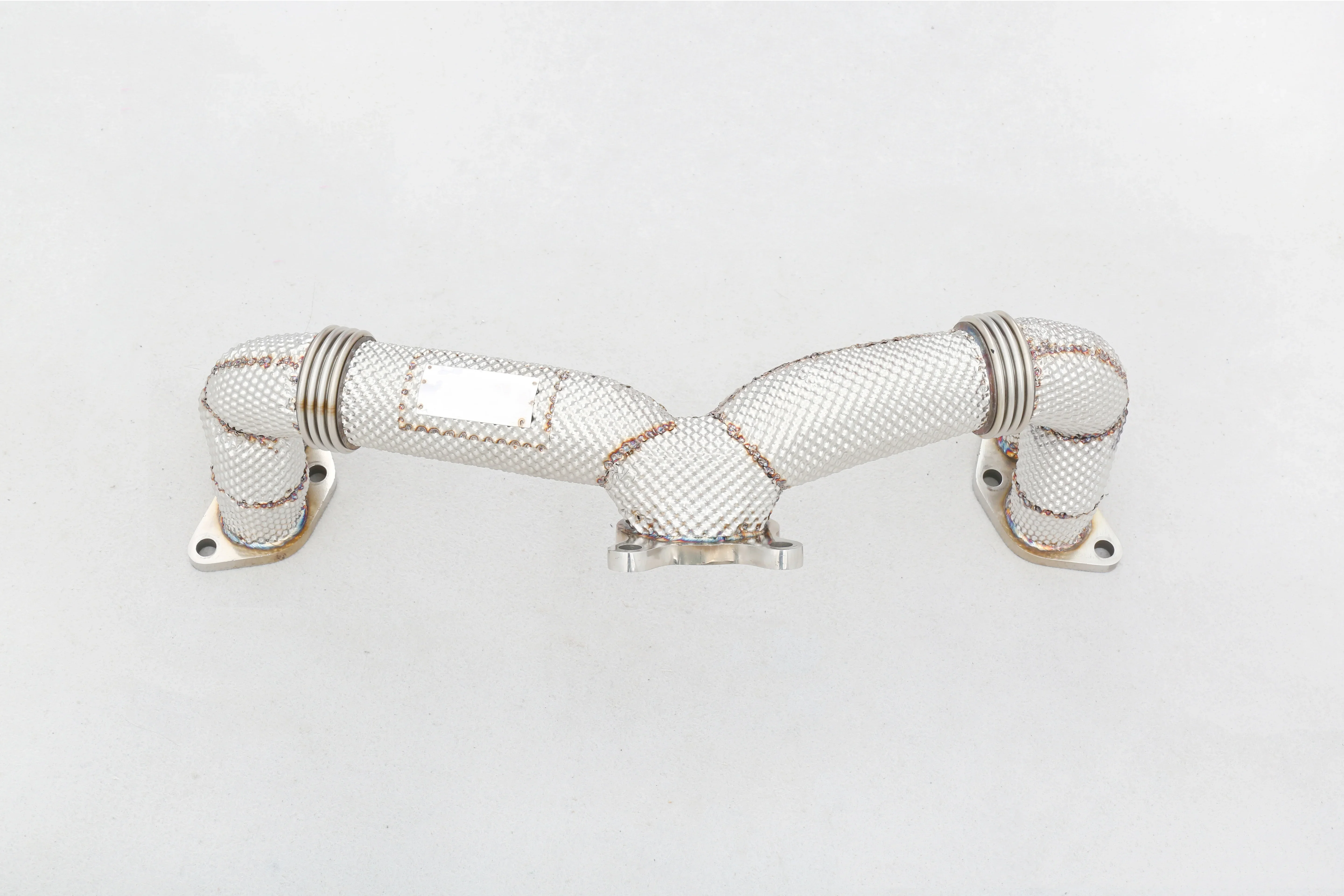 Custom 304 Stainless Steel Race Catted Manifold Headers Downpipe Exhaust Pipes for STI Gen12 2.4