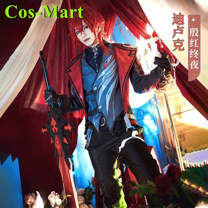

CosplayCos-Mart Game Genshin Impact Diluc Cosplay Costume New Skin Handsome Battle Uniform Activity Party Role Play Clothing S-X