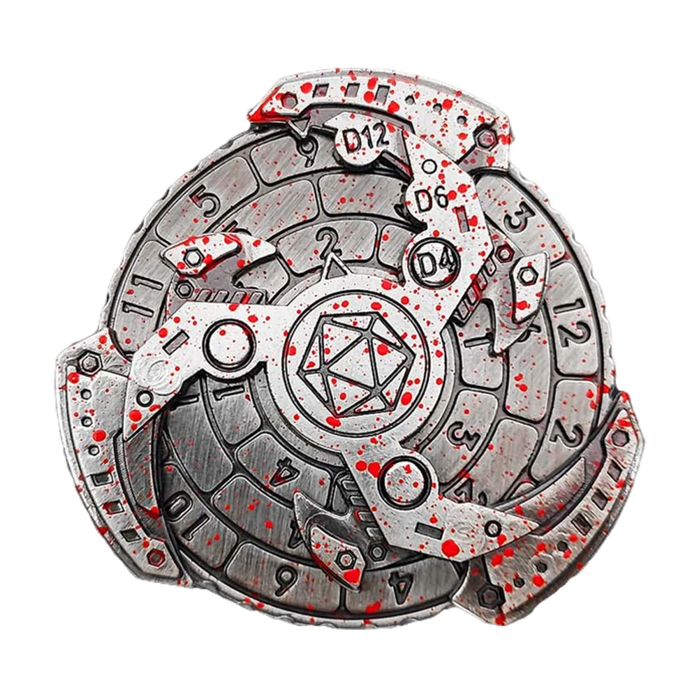Dés à Roulette rotatifs 7 en 1 avec boîte à dés D & D, Fidget Dice Spinner, dés mdn pour donjons et Dragons, jeux de table RPG