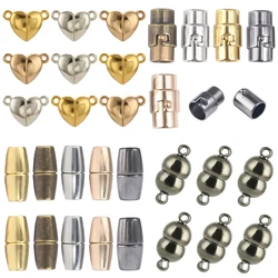 5Pair Alloy Metal Strong Magnetic Heart Shape Connected Clasps DIY Jewelry Bracelet for Couple Necklace End Clasp Connector
