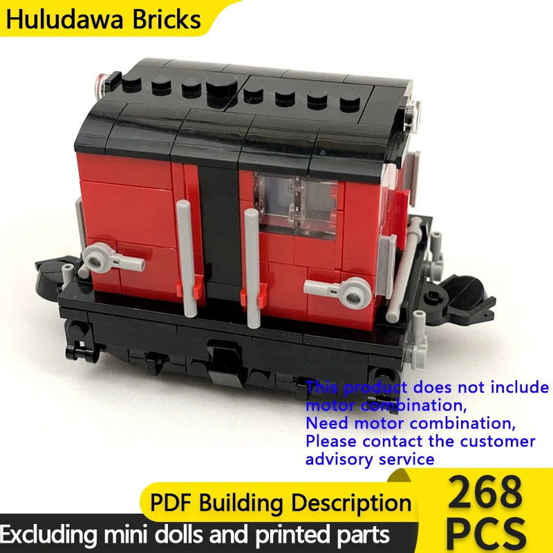 

City Car Model MOC Building Bricks 23-Ton Switcher Tram Boxcab Modular Technology Gifts Holiday Assemble Children Toys Suit