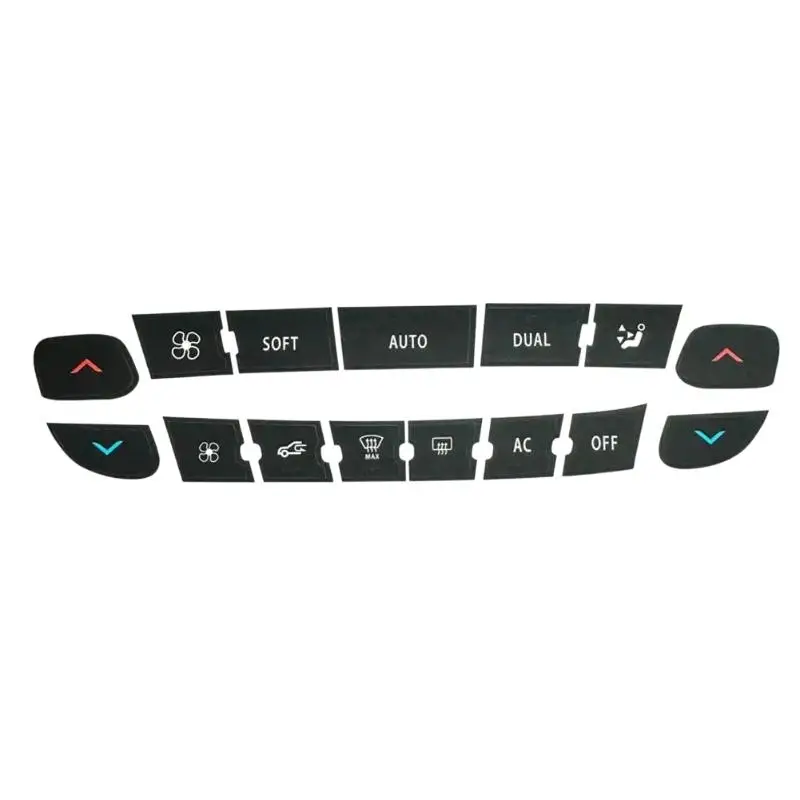 Hot！5Set Air Conditioning Button Repair Sticker for Renault Megane Master Scenic Easy Install Plastic Control Panel Restoration