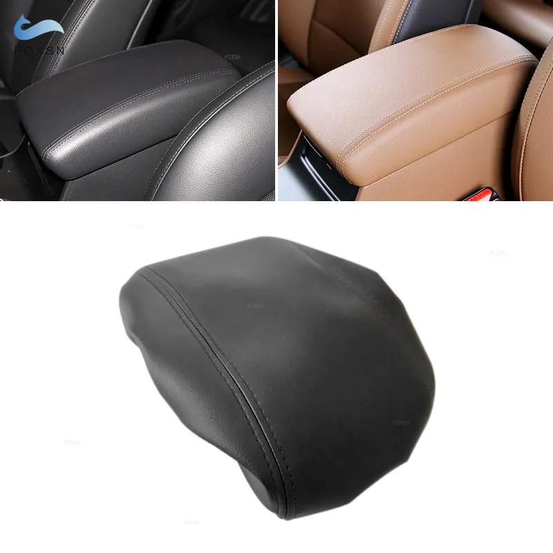 

For Hyundai Tucson 2015 2016 2017 2018 Interior Center Console Armrest Box Cover Microfiber Leather Protection Trim