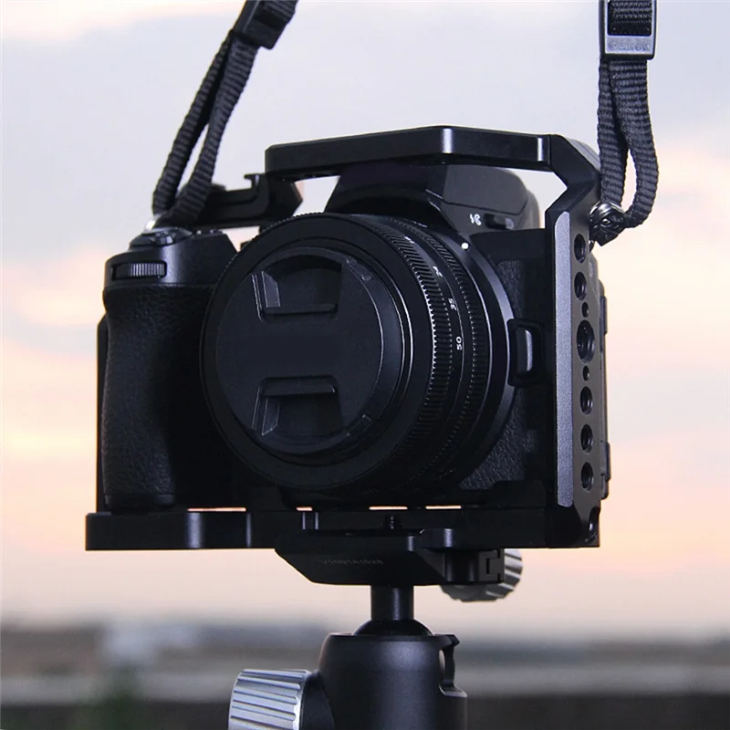 N91R-Camera Cage Frame For Nikon Z50 SLR Cold Shoe Mount Vertical Shooting Microphone Holder DIY Extension Kit