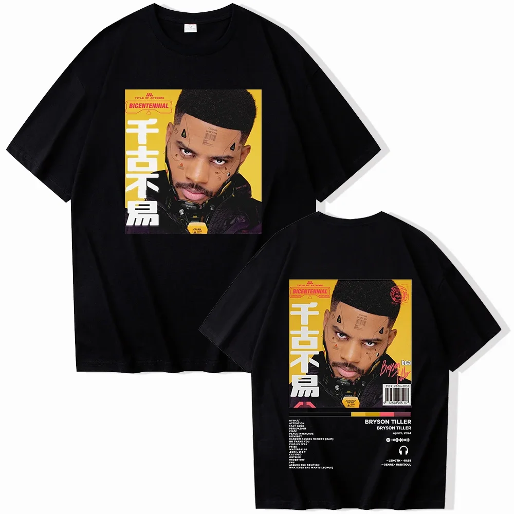 Bryson Tiller The Eponymous Album Oversized T Shirt Women Men Summer Crewneck Short Sleeve Funny Tshirt Graphic Tees Streetwear