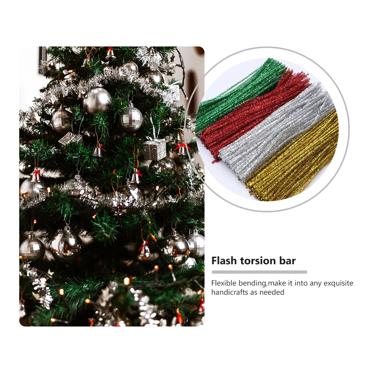 400Pcs Twisting Stick DIY Glitter Tops for All Craft Projects Develop Childrens Imagination and Festive Decorations