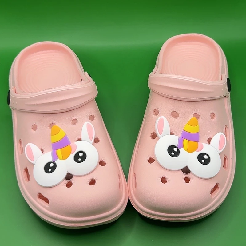 DIY 3D милые Мультяшные большие глаза обувные талисманы Сабо Сланцы Сандалии садовая обувь украшения Шарм Набор аксессуары подарок для детей