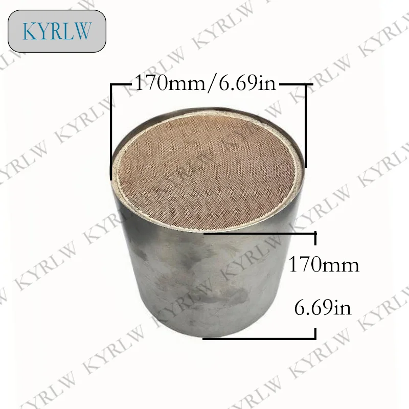 400CPSi DOC sistemas de escape 170*170mm catalizador diésel convertidor catalítico de alto flujo con cerámica de panal de metal