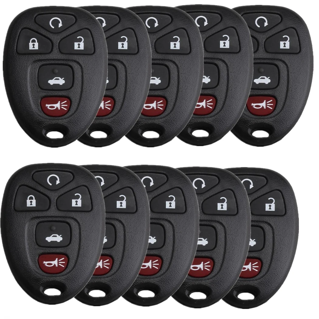 

WFMJ 10Pcs For Chevrolet Malibu Cobalt 2004-2010 / Pontiac G6 G5 2007-2009 etc 5 Buttons Car Remote Key Case Cover Key Shell