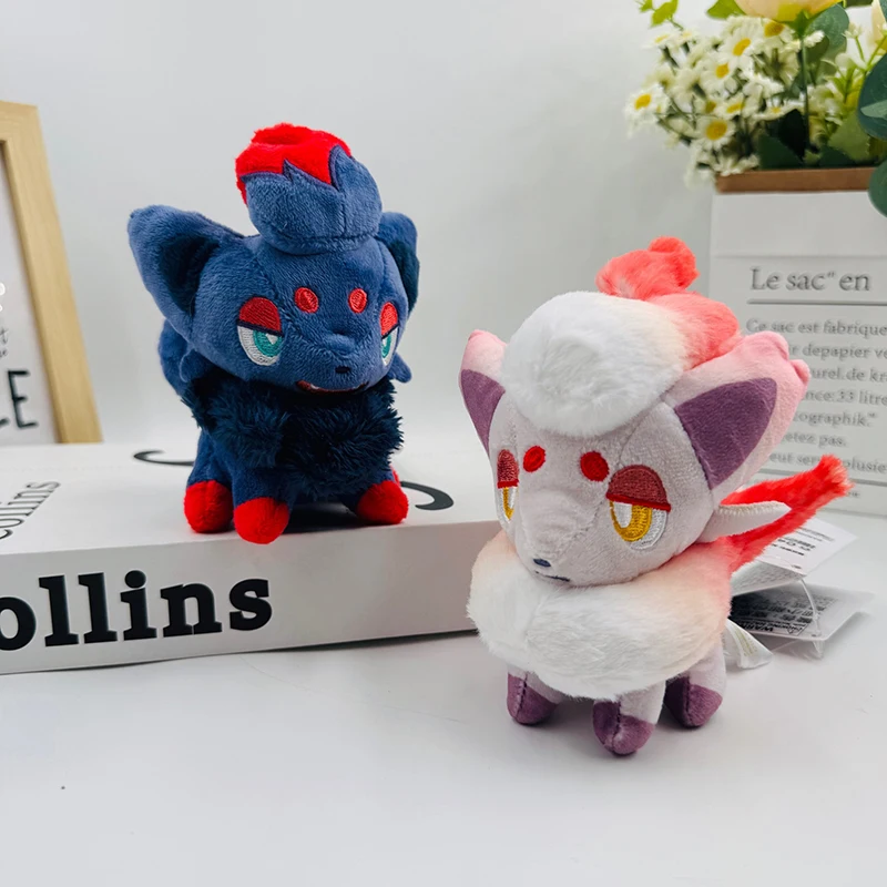 14 cm Zorua Plüschtiere Pokemon Anime Cartoon Pokémon Plüschtier Schlüsselanhänger Kissen Kawaii Puppe Gefülltes Geschenk für Kinder Geburtstag Weihnachten