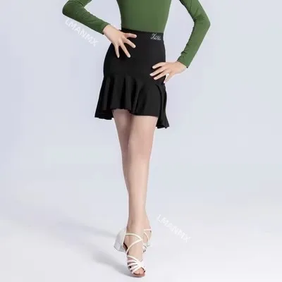 Lateinisches Tanzkostüm, halber Tanzrock für Kinder, Übungsrock für Kinder, halber Rock für Tanzwettbewerbsleistung für Mädchen