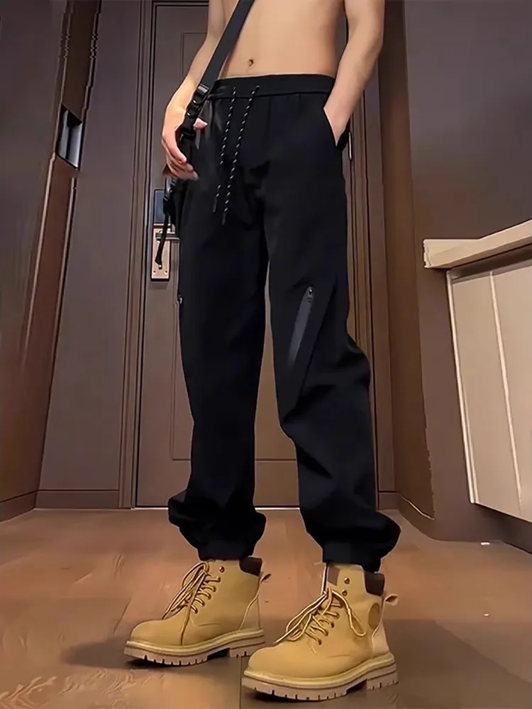 

Мужские осенне-зимние водонепроницаемые брюки American Sle на молнии для походов, прямые повседневные длинные брюки в уличном стиле, крутые