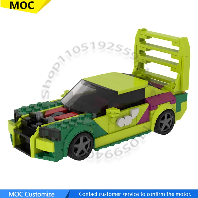 338 PCS Auto Da Corsa Nissan Skyline GT-R R34 MOC Personalizza Modulare Building Block Tecnologia Design Per Bambini FAI DA TE Giocattolo di Festa Regali