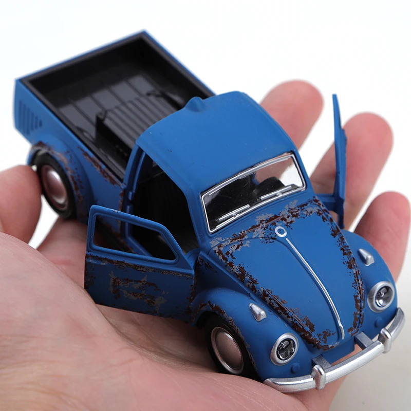 (Corrugated Box) 1/36 Scale, Weathered Vintage Retro Pickup Style Toy Car, Powerful Spring, Metal Casting, Boy's Toy, Best Gift