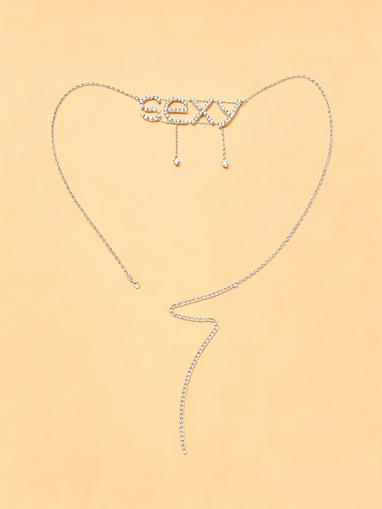 Rhinestone Sexy Letter Double  - đánh giá và giá Body Jewelry Y2K