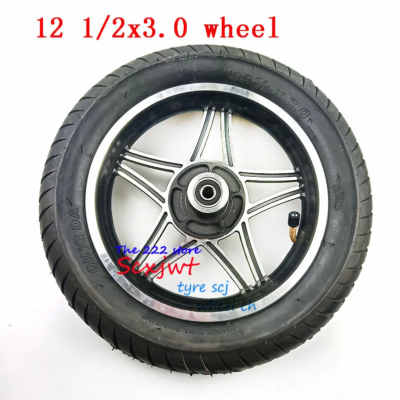 Motorcycle accessories 12 1/2 X 3.0 Wheel Tire Inner Tube & Rim Set fits electric scooters E-bike folding bicycles 12\'\' wheels