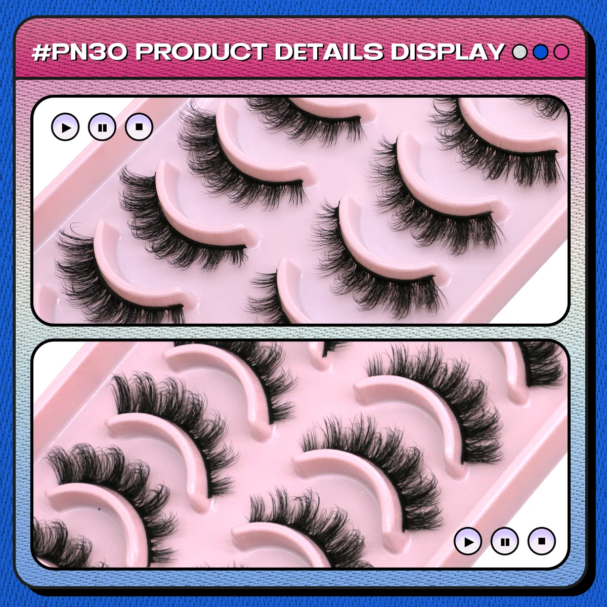 GROINNEYA 10 Pairs Eyelashes Cat Eye Lashes 3D Natural False Fluffy Wispy Natural Cross Eyelash Extension Makeup