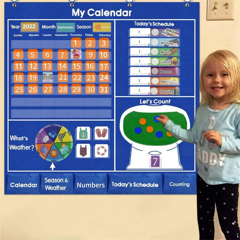 Calendar Bulletin Board Classroom Calendar Learning From Home And School Homeschooling Or Classroom For Teachers Essential For