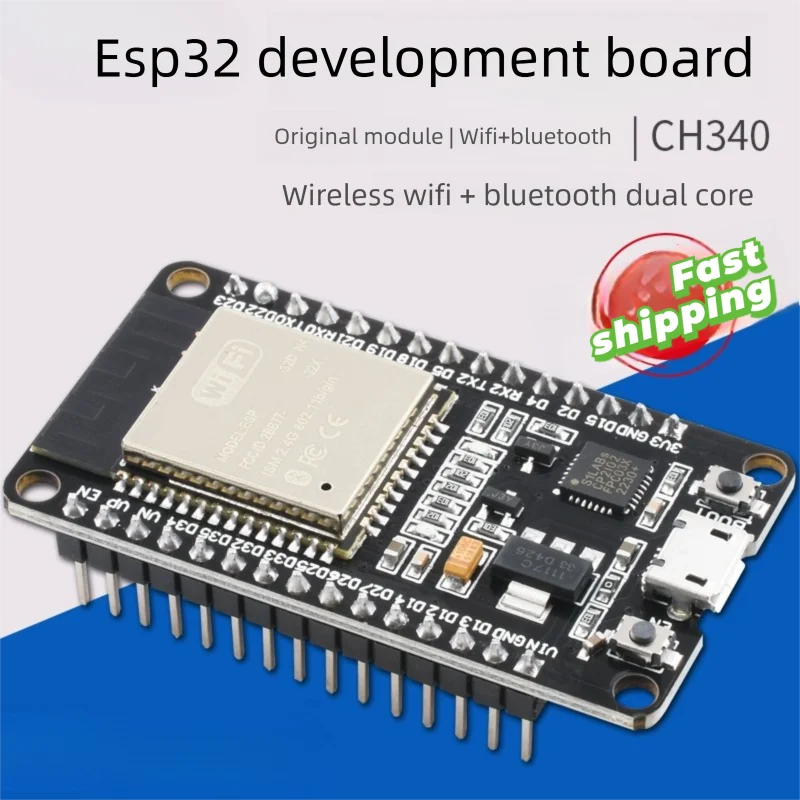 Carte de développement DualLink ESP32 Module WiFi+Bluetooth ultra-faible consommation d'énergie double cœur NodeMCU-32S ESP32-WROOM-32D 32U